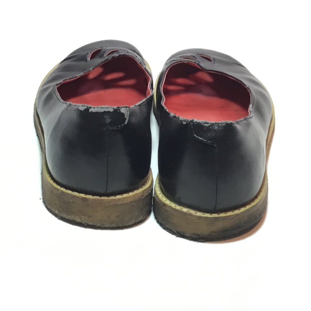 Jackie Black Leather Crepe Sole Shoes Size 39 - Picture 3 of 8